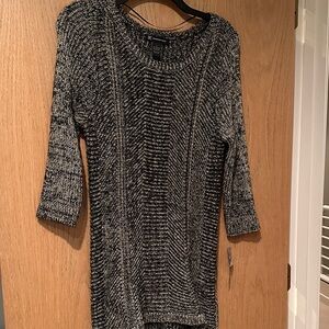 INC International Concepts Black and Gold Metallic Sweater